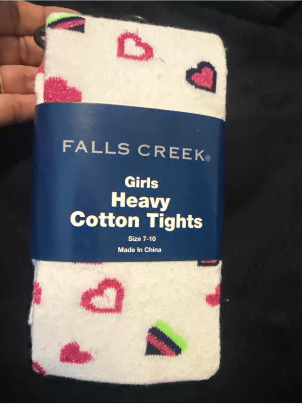 Socks with heart pattern